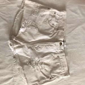 White high waisted shorts